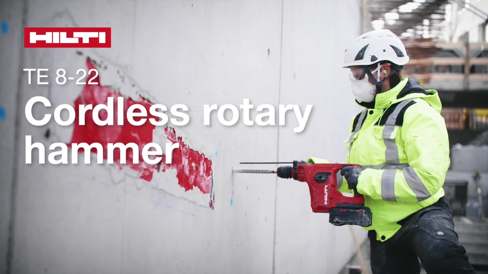 Promotional product video for the TE 8-22 cordless rotary hammer. This video shows the tools features and benefits on authentic jobsites.