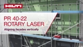 Vejledningsvideo om, hvordan facaden justeres lodret med rotationslaseren PR 40-22