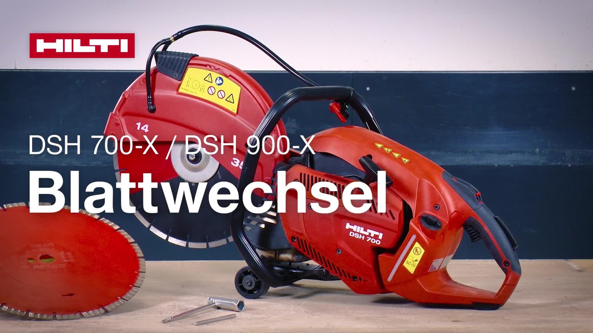 Austauschen des Blatts bei DSH 700-X und DSH 900-X.