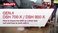 Instructional video showing how to mount the gas saw on a floor saw trolley and work with the DSH 700-X / 900-X (G4).
