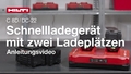 Anleitungsvideo zur richtigen Verwendung des C 8DC-22 Doppelladegeräts. Ohne Rotlichtszene.