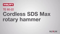 Promotional video for the fifth generation TE 60-22 cordless rotary hammer. 