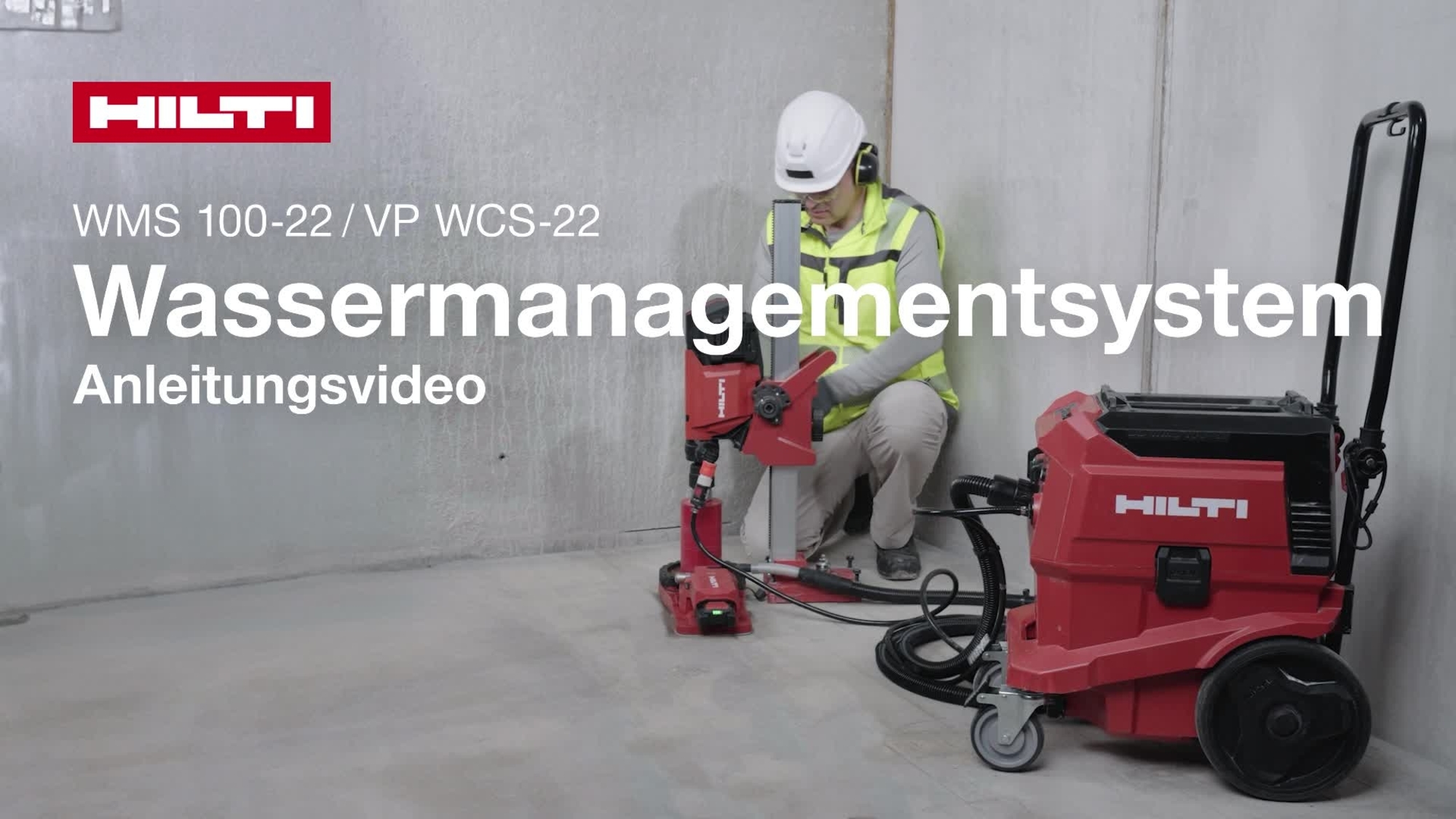 Anleitungsvideo zur Verwendung des Hilti Wassermanagementsystems mit dem VP WCX-22 Standardring.