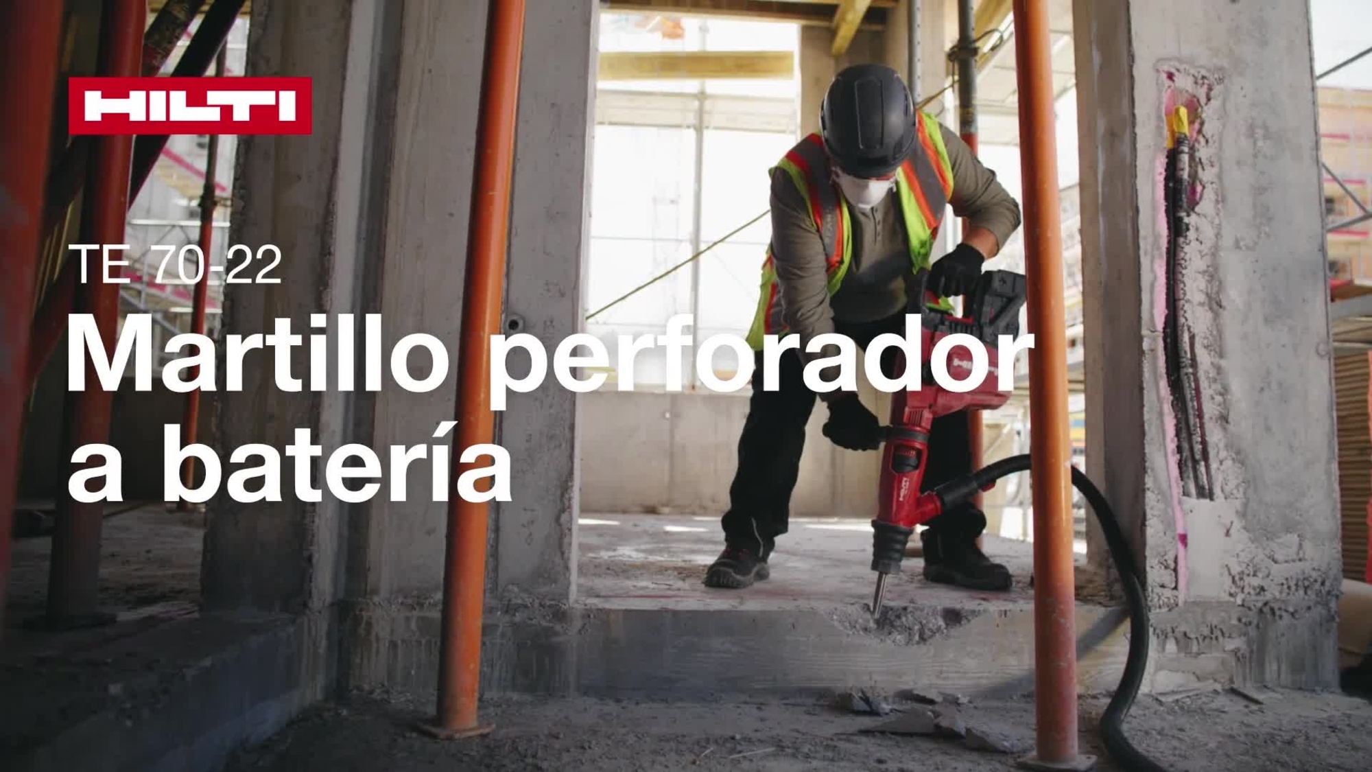 Vídeo de características y ventajas del martillo perforador a batería Hilti TE 70-22 Nuron.