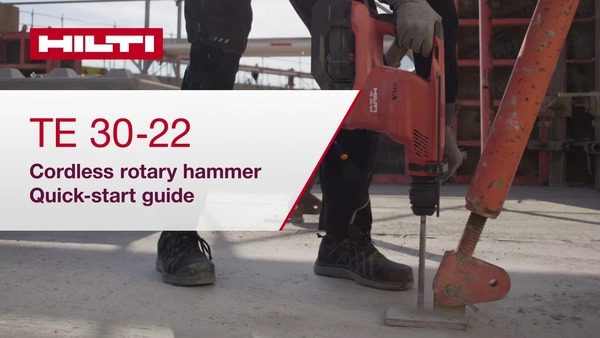 Instructional video of the cordless combihammer TE 30-22 showing how to properly do a basic setup.