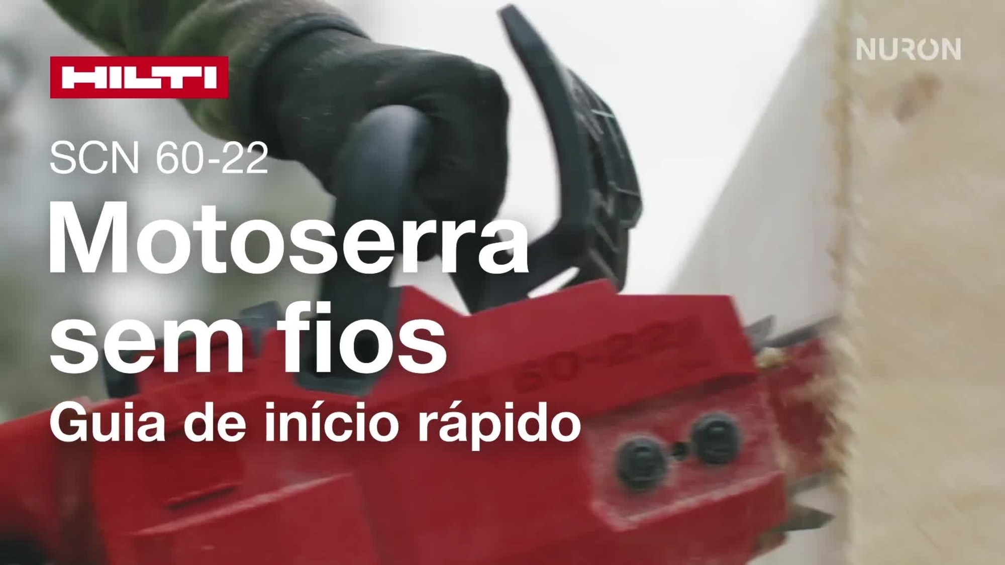 Vídeo instrutivo sobre a motosserra a bateria SCN 60-22. Este vídeo mostra o guia de iniciação rápida, como configurar, as aplicações e a manutenção.