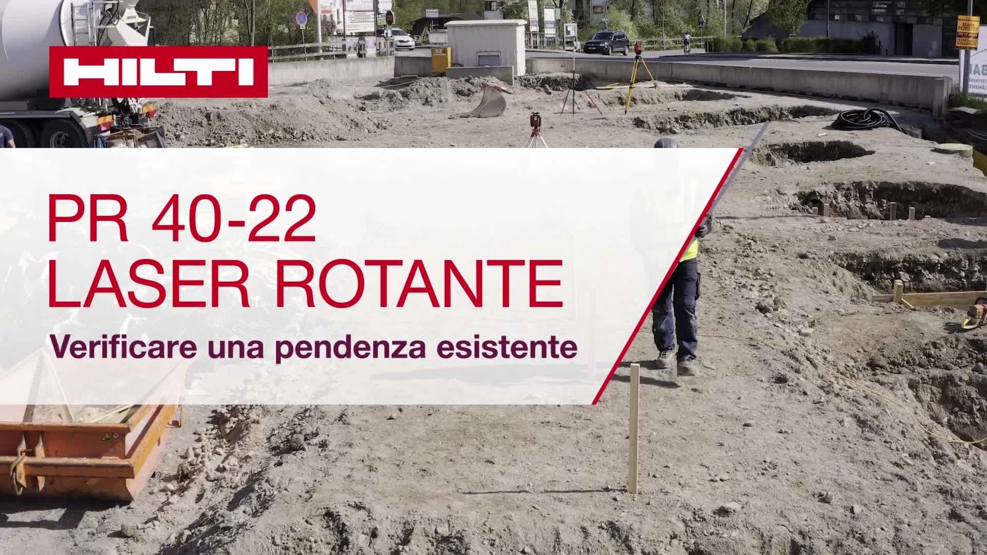 Anleitungsvideo zur richtigen Einstellung einer digitalen Neigung mit dem Rotationslaser PR 40-22.