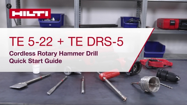 Instructional video on how to properly set up the cordless TE 5-22.