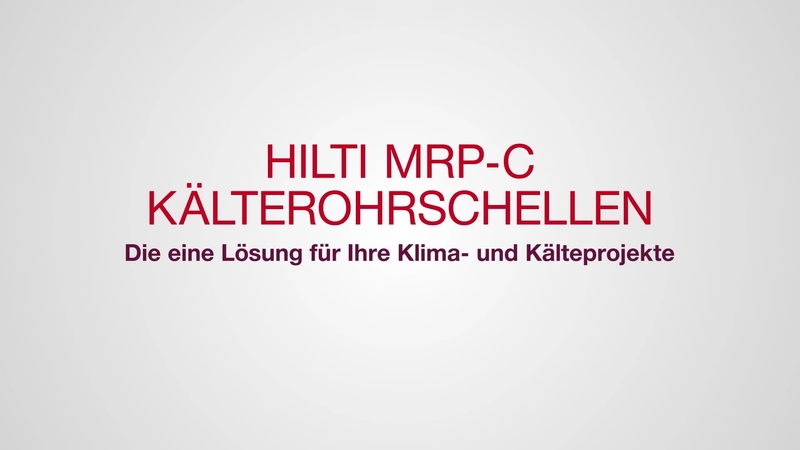 Werbevideo für die neue Schnellverschluss-Kühlrohrschelle MRP-C. Die Zuschauer erfahren mehr über die Merkmale und Vorteile dieses Produkts