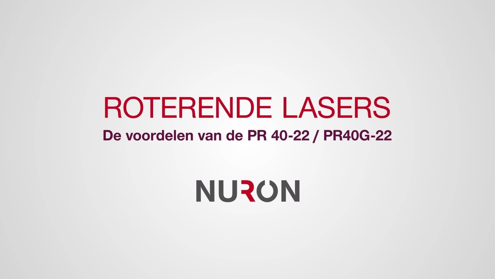 De PR 40-22 / PR 40G-22-demonstratievideo laat de kenmerken en voordelen van onze nieuwe rotatielasers op het Nuron-accuplatform zien.