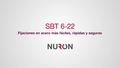 Vídeo promocional de 16x9 para la Nuron SBT 6-22. Este vídeo presenta las características y ventajas de esta herramienta a la hora de realizar fijaciones en acero.
