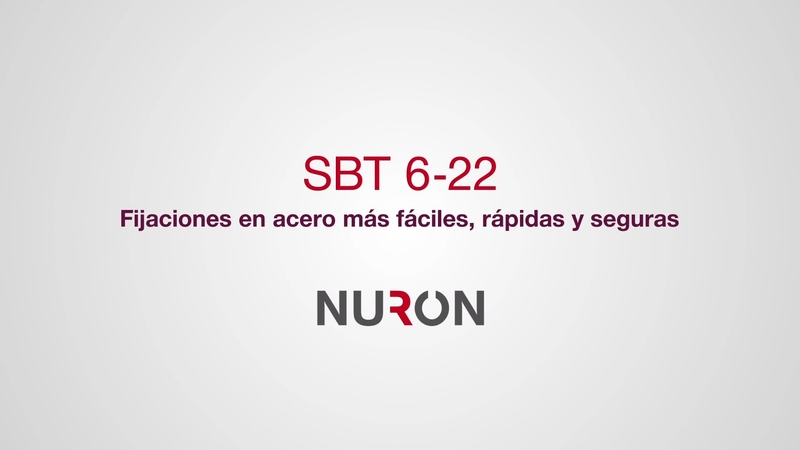 Vídeo promocional de 16x9 para la Nuron SBT 6-22. Este vídeo presenta las características y ventajas de esta herramienta a la hora de realizar fijaciones en acero.
