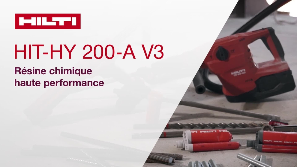 HIT HY 200-A-V3 chemical anchor promotional video for use on Hilti Online. This video shows the features and benefits of this product as well as it&#39;s link to Hilti&#39;s SafeSet offering.