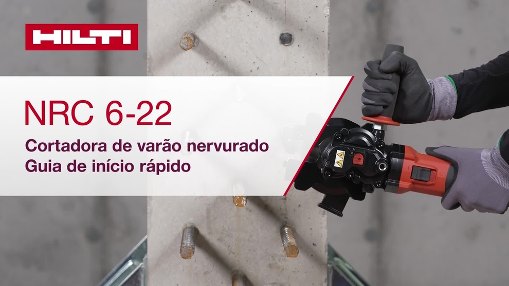 Vídeo de instruções sobre como utilizar o cortador de descarga de varão de aço nervurado NRC 6-22. Este vídeo apresenta um guia de início rápido. Esta é a versão para ROW