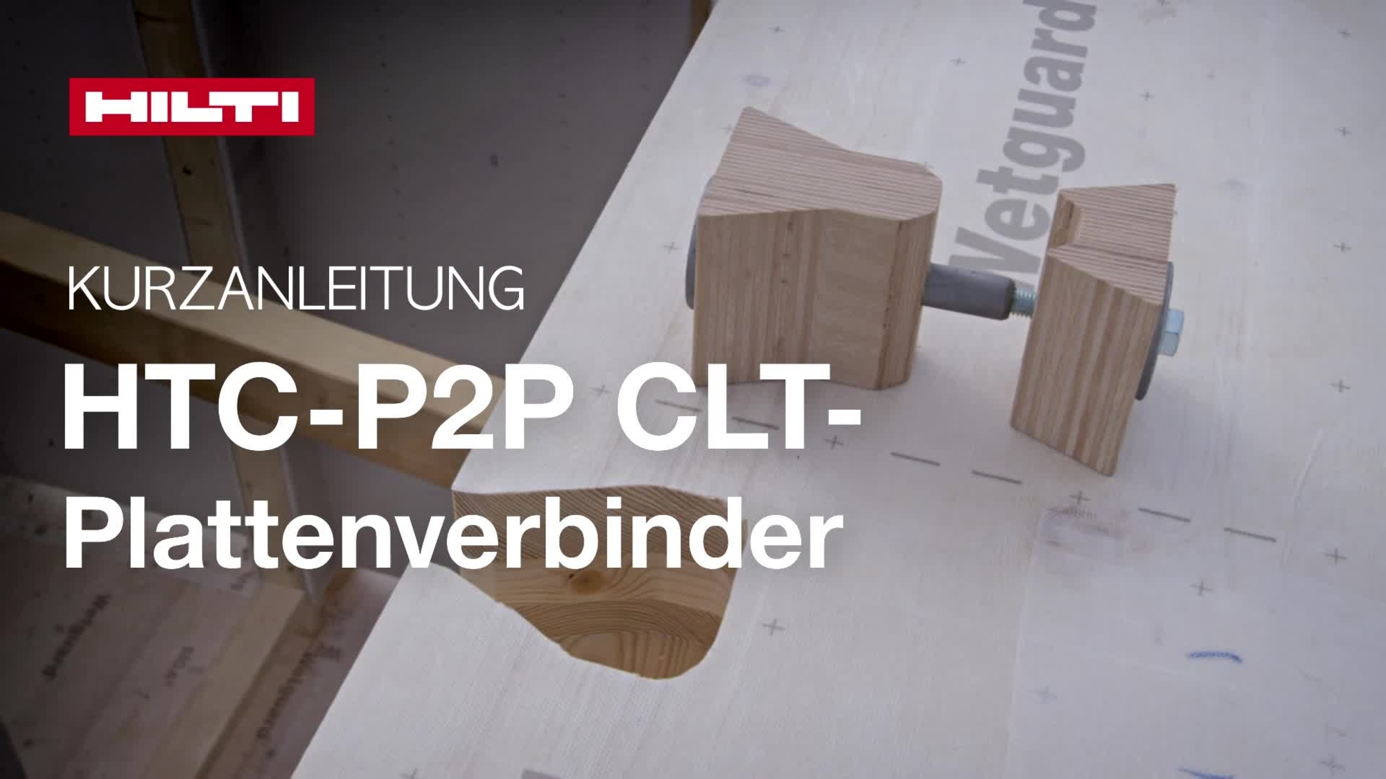 Anleitungsvideo zur richtigen Verwendung des HTC-P2P-Holzplattenverbinders.