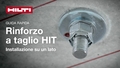 Video didattico che mostra l'installazione su un solo lato utilizzando una punta cava per la perforazione a percussione per l'applicazione del sistema di rinforzo HIT-Shear.