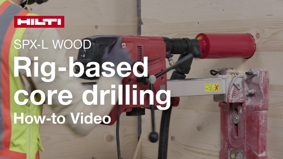Instructional video on how to use SPX rig-based core drilling SCX-L wood.