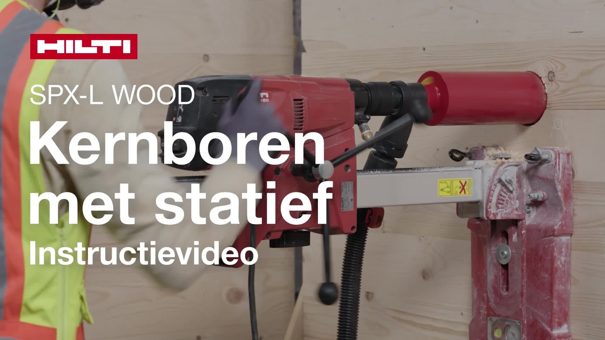 Instructievideo over hoe SPX-rig gebaseerde kernboringen SCX-L Wood te gebruiken.