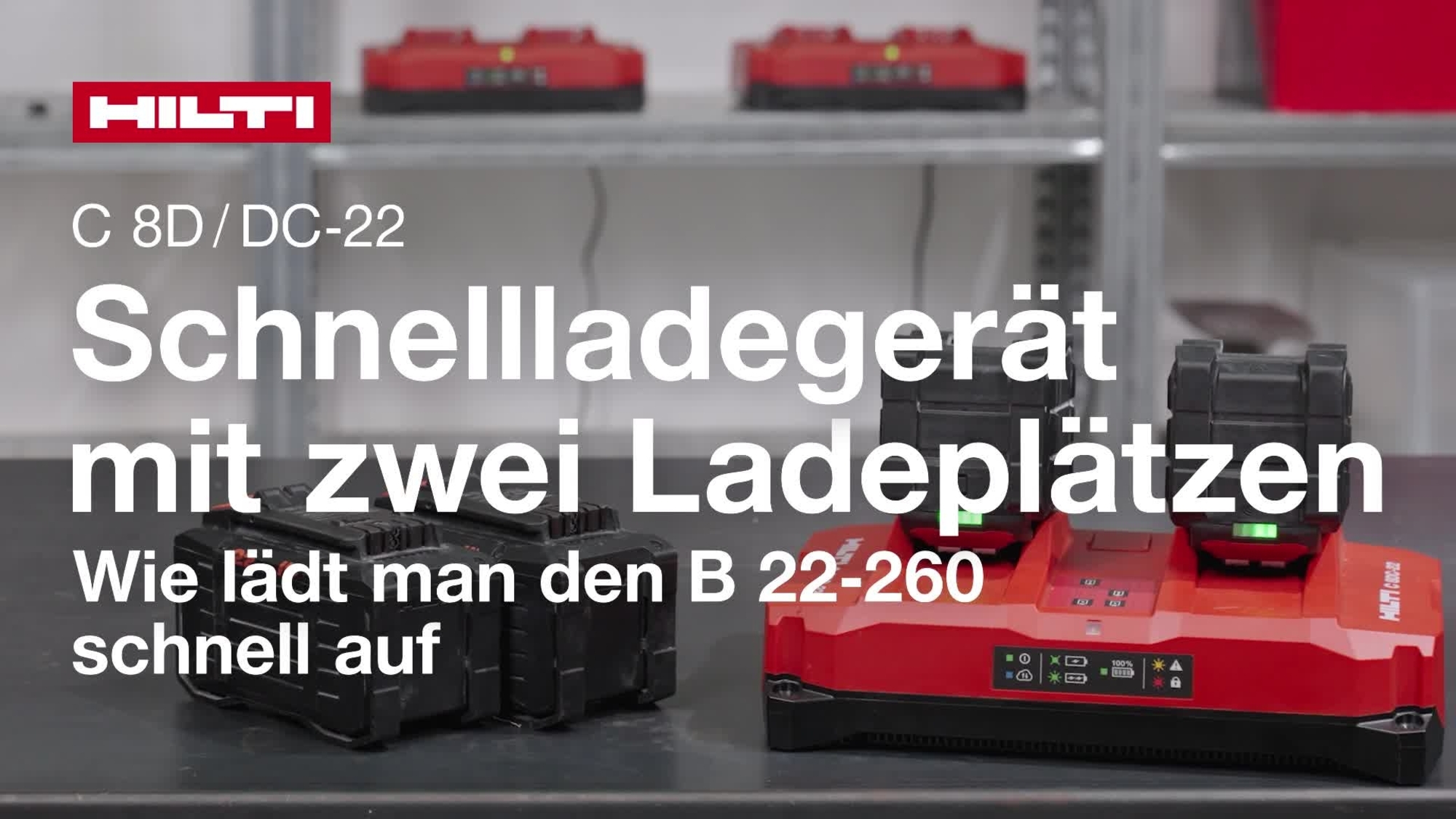 Anleitungsvideo zur richtigen Verwendung des Doppelschacht-Schnellladegeräts.