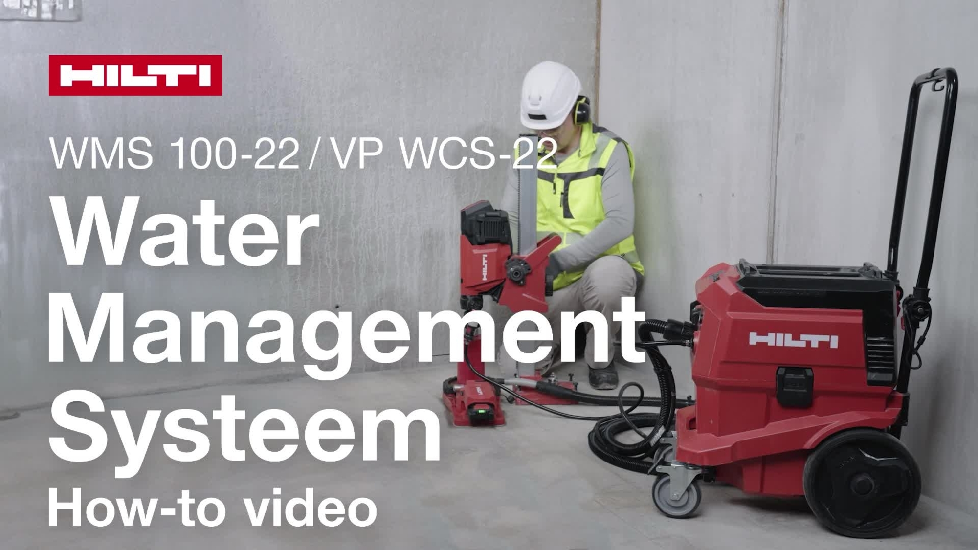 Instructievideo over hoe het Hilti Water Management System te gebruiken met de VP WCX-22 standaardring.