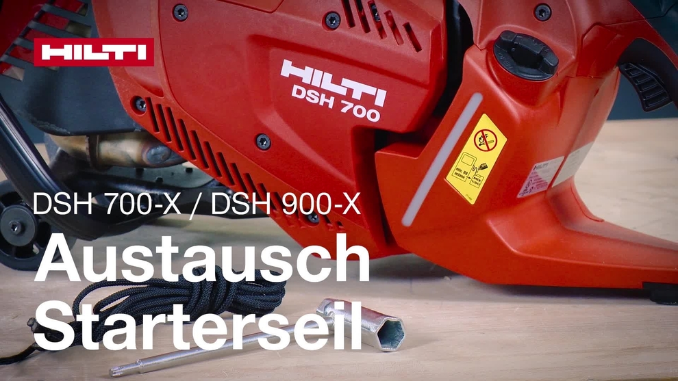 Anleitungsvideo für den Austausch des Startseils beim DSH 700-X/900-X (G4).
