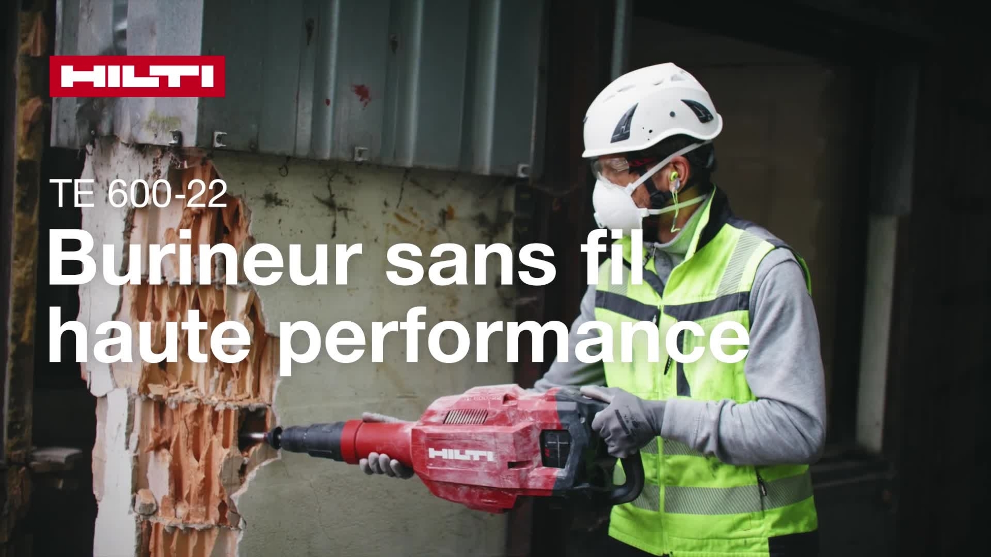 Vidéo de démonstration pour TE 600-22. Cette vidéo présente les caractéristiques et les avantages du burineur sans fil et comporte une séquence de fin standard pour la synchronisation avec les pages produit HOL.