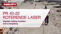 Vidéo d’instruction montrant comment régler correctement une pente numérique avec le ciblage électronique avec le laser rotatif PR 40-22.