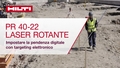 Anleitungsvideo, das zeigt, wie man mit dem Rotationslaser PR 40-22 eine digitale Neigung mit elektronischer Zielerfassung richtig einstellt.