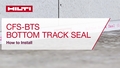 3D animated How-To video for Hilti CFS-BTS Bottom Track Seal preformed firestop. Produced by HNA, October 2022.