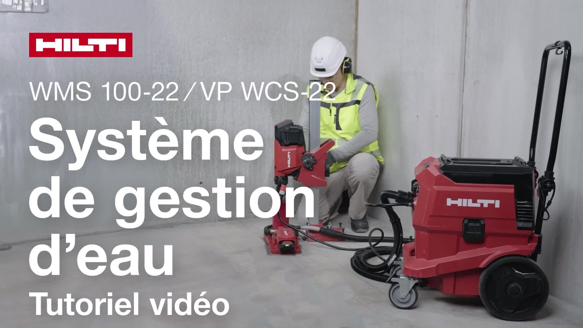 Instructievideo over hoe het Hilti Water Management System te gebruiken met de VP WCX-22 standaardring.