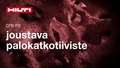 Uuden CFS-FS Firestop Flexible Seal -palokatkon esittelyvideo.
