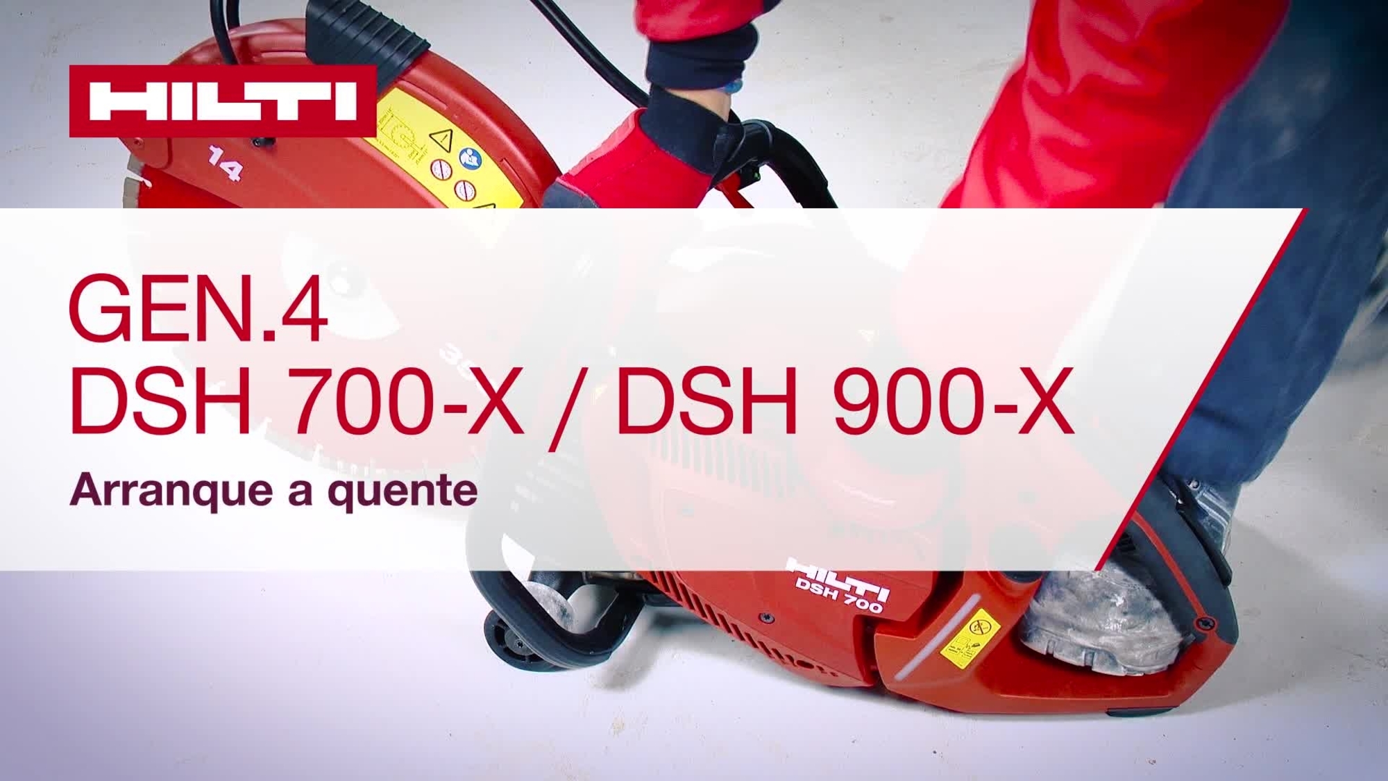 Vídeo instrutivo que mostra como se deve arrancar a quente com as DSH 700-X / 900-X (G4)