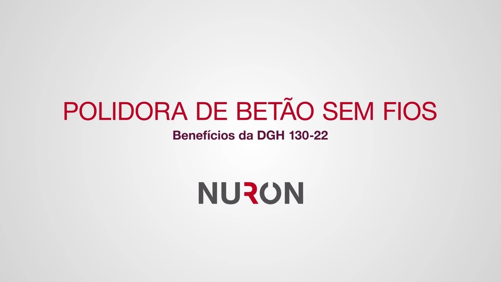 Vídeo promocional em 16:9 que exibe as características e vantagens da nova rebarbadora para betão DGH 130-22 a bateria Nuron.