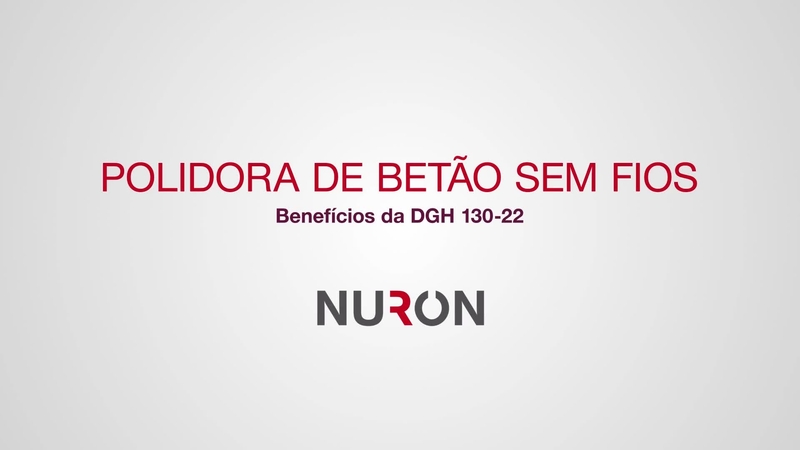 Vídeo promocional em 16:9 que exibe as características e vantagens da nova rebarbadora para betão DGH 130-22 a bateria Nuron.