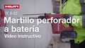 Videoguía sobre cómo usar correctamente el martillo perforador a batería TE 8-22.