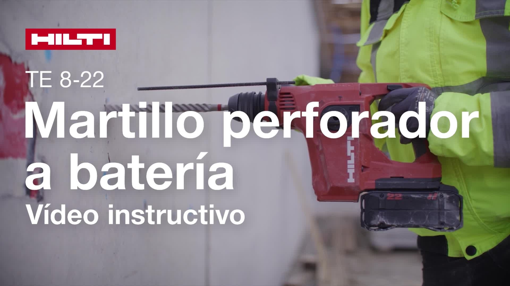 Videoguía sobre cómo usar correctamente el martillo perforador a batería TE 8-22.