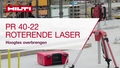 Vidéo didactique montrant le transfert correct de hauteurs avec le laser rotatif PR 40-22
