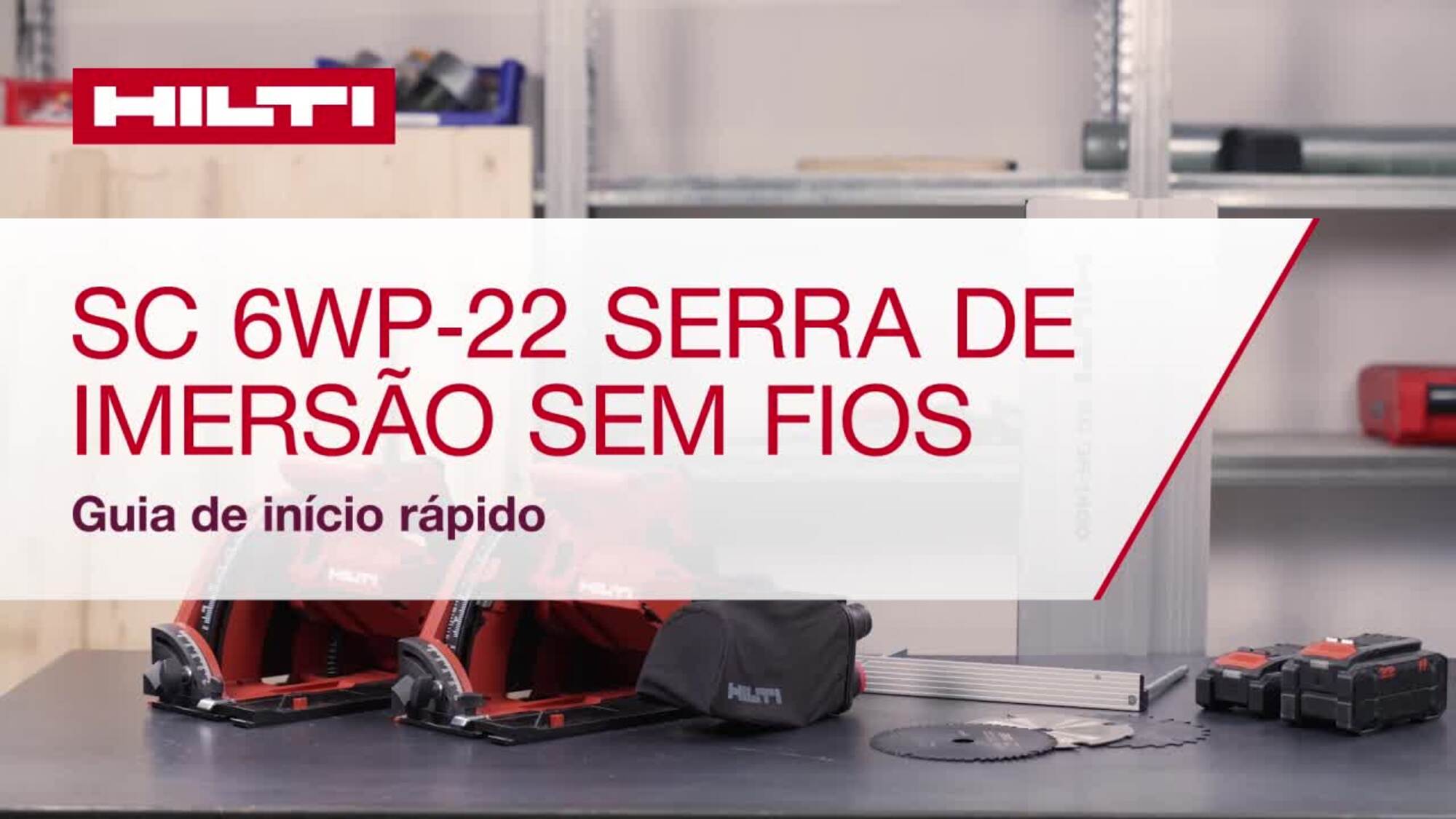 Vídeo de instruções sobre como montar corretamente a serra circular sem fios SC 6WP-22.