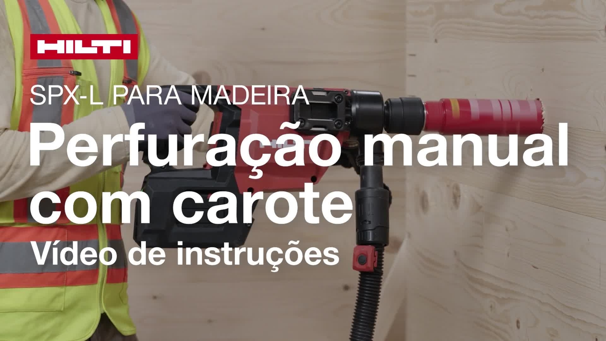 Vídeo instrutivo sobre como utilizar a SPX manual na perfuração diamantada com a SCX-L para madeira.