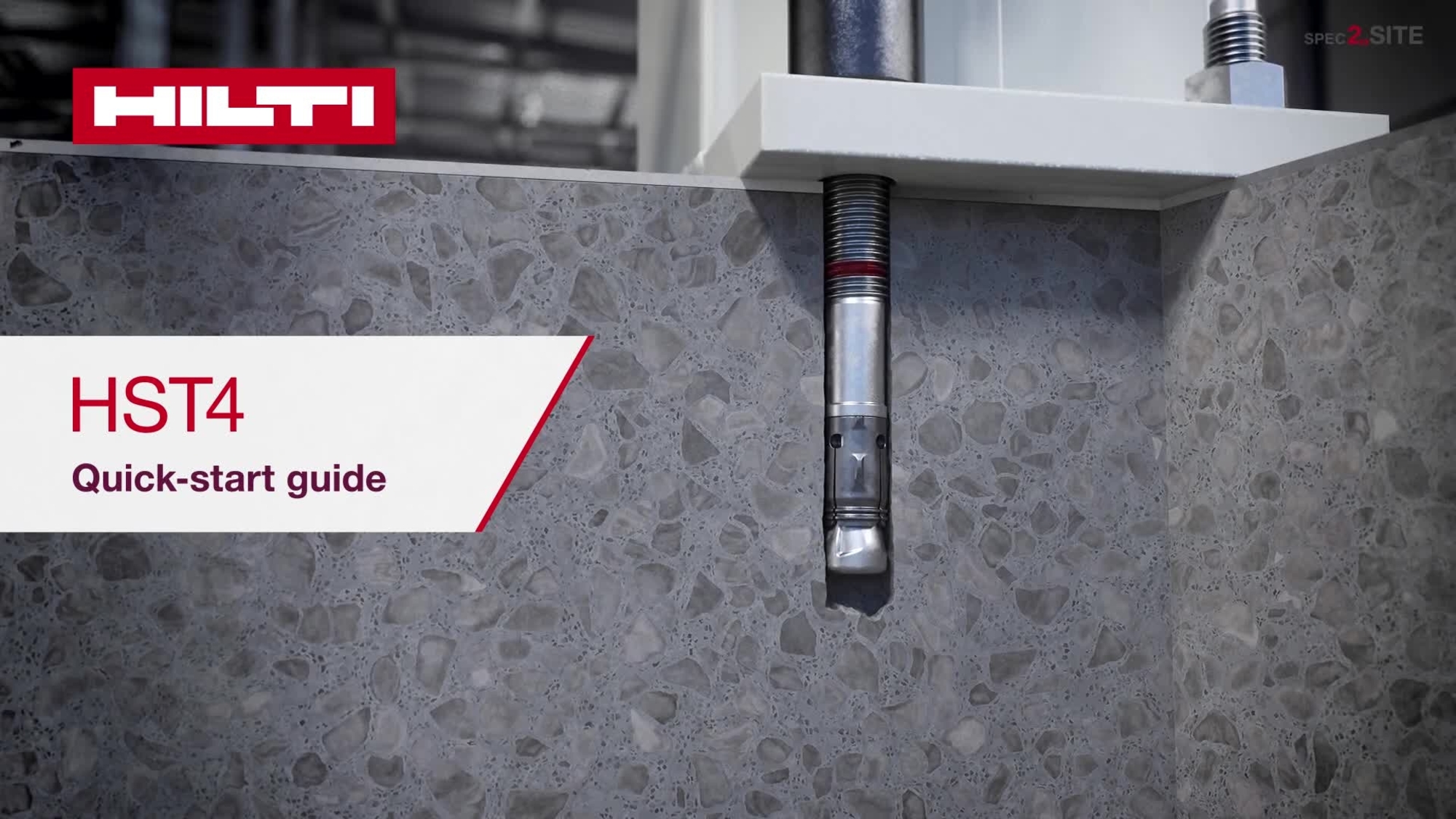 An animated how-to video showing how to install our new HST4 wedge anchor. The video shows the different methods that can be used for installing HST4 safely. This asset is 16:9 aspect ratio and has a standard Hilti outro for HOL.