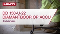 Instructievideo over hoe de accuboor DD 150-U-22 correct te gebruiken. 