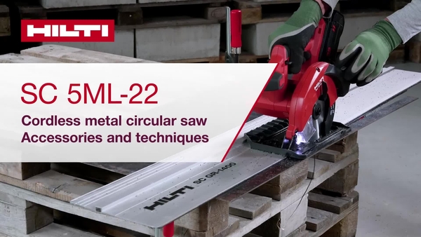 Instructional video on how to properly use and work with the cordless metal circular saw SC 5ML-22.