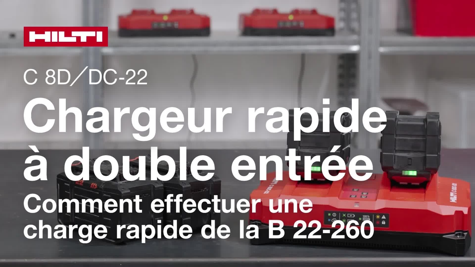 Vidéo didactique sur l'utilisation correcte du chargeur rapide à double baie.