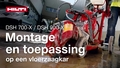 Video over montage benzine doorslijpmachine op vloerzaag-wagen en werken met DSH 700-X / 900-X (G4).