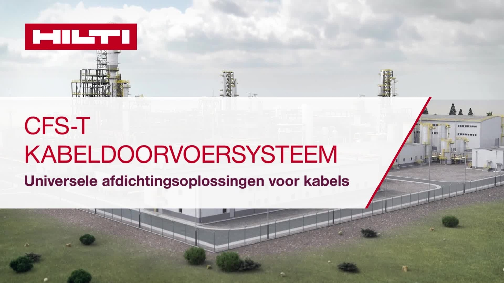 Promotievideo voor een brandwerende kabeldoorvoer, in het Nederlands. De video bevat beelden van verschillende soorten toepassingen.