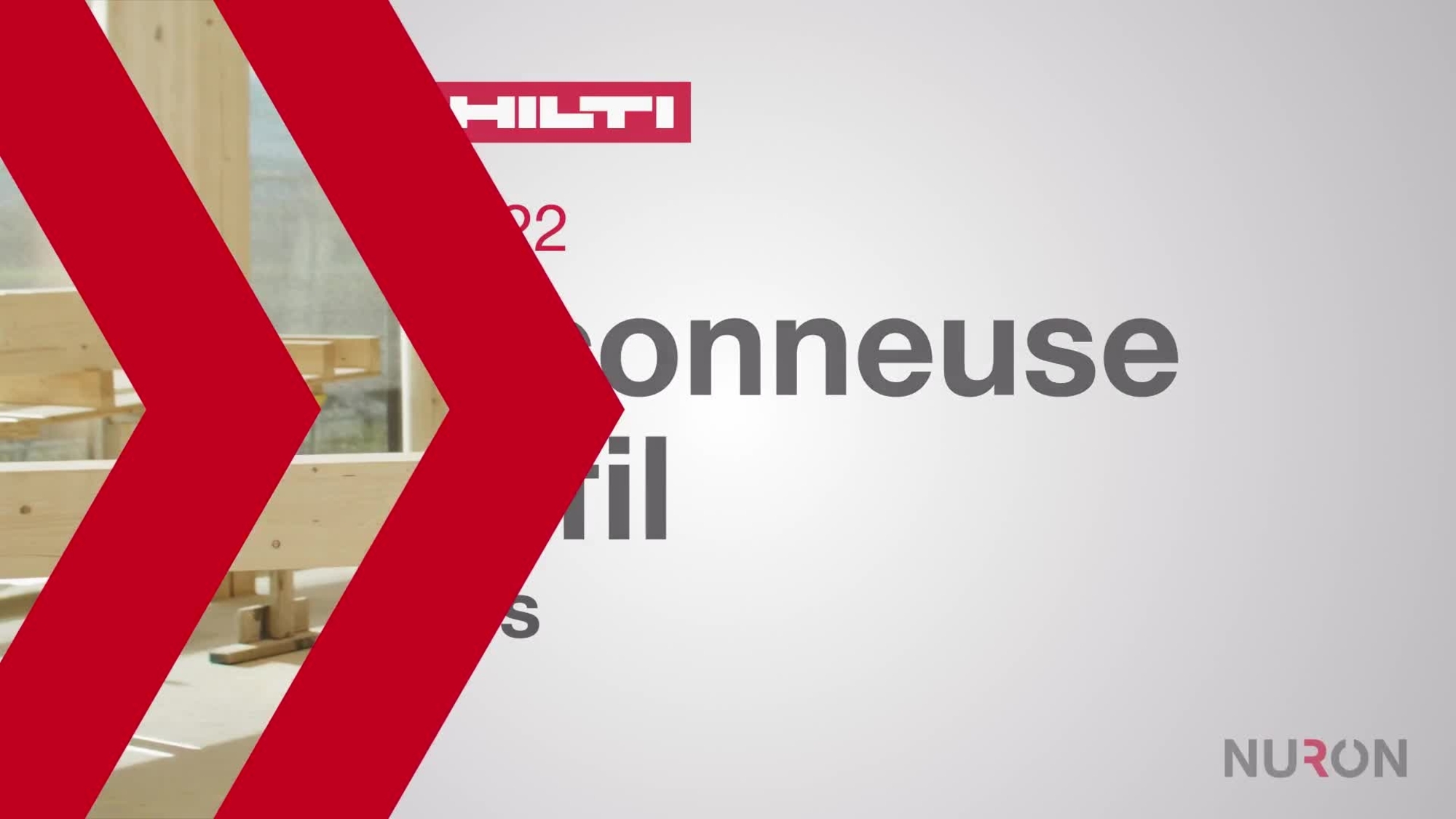 Vidéo de démonstration de la tronçonneuse sans fil SCN 60-22 Hilti sur plateforme de batteries Nuron. La vidéo présente les caractéristiques et avantages de cette tronçonneuse.