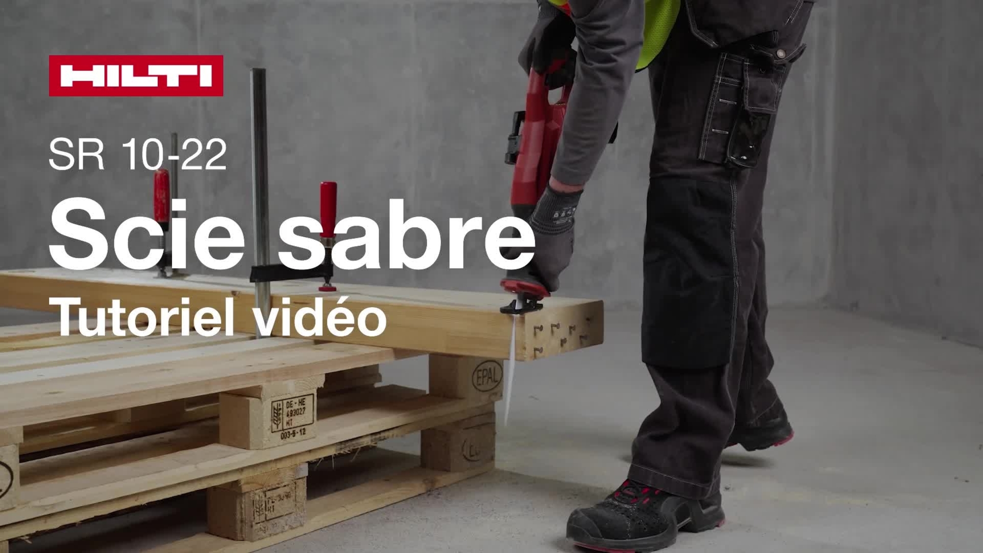 Vidéo explicative sur l’utilisation appropriée de la scie sabre sans fil SR 10-22.