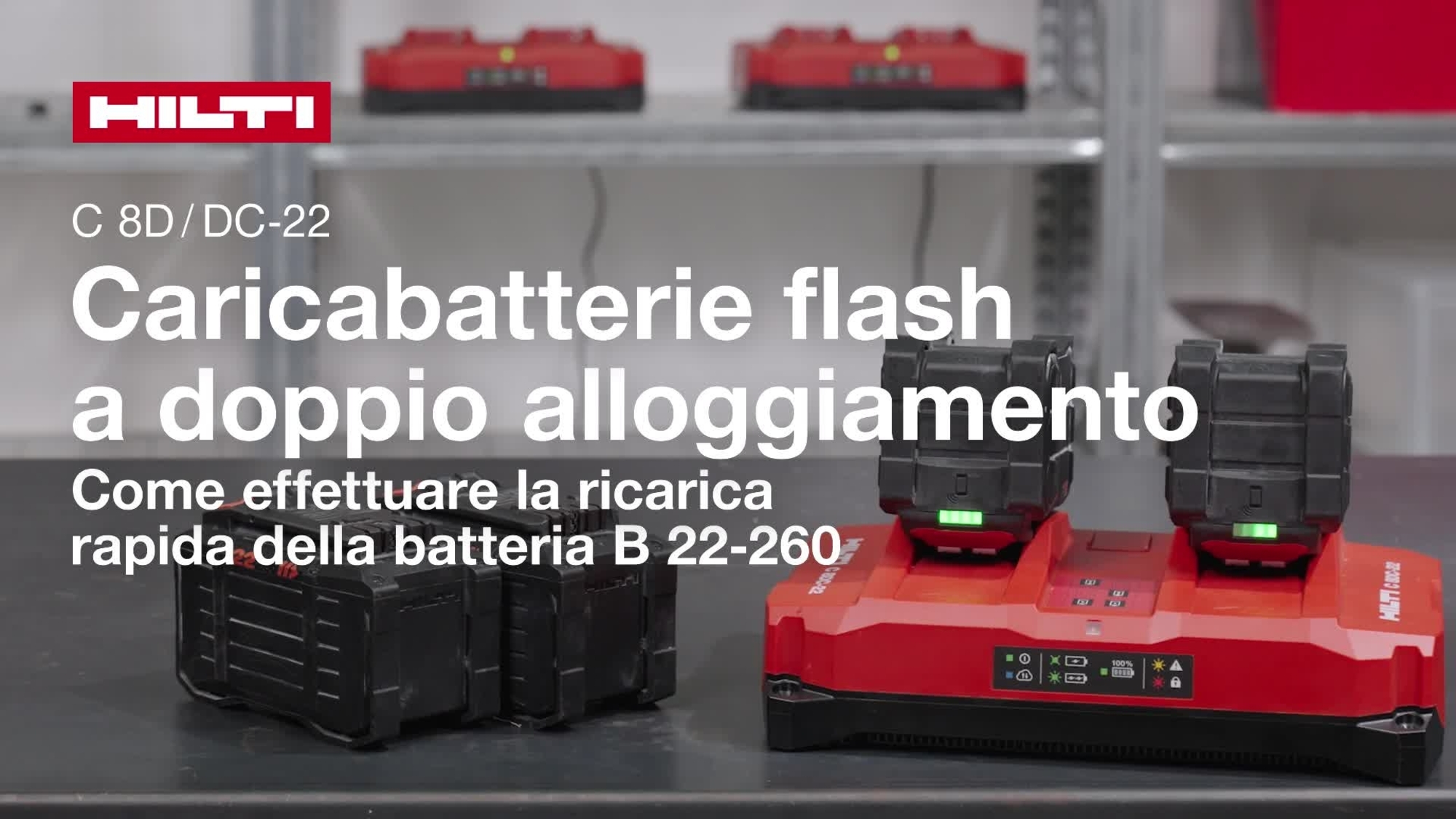 Anleitungsvideo zur Verwendung des Blitz-Doppelladegeräts mit YouTube-Outro für soziale Medien.