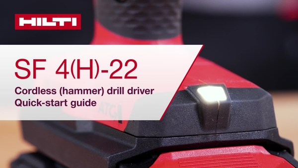 Instructional video on how to properly perform a basic setup of the cordless hammer drill driver SF 4-22