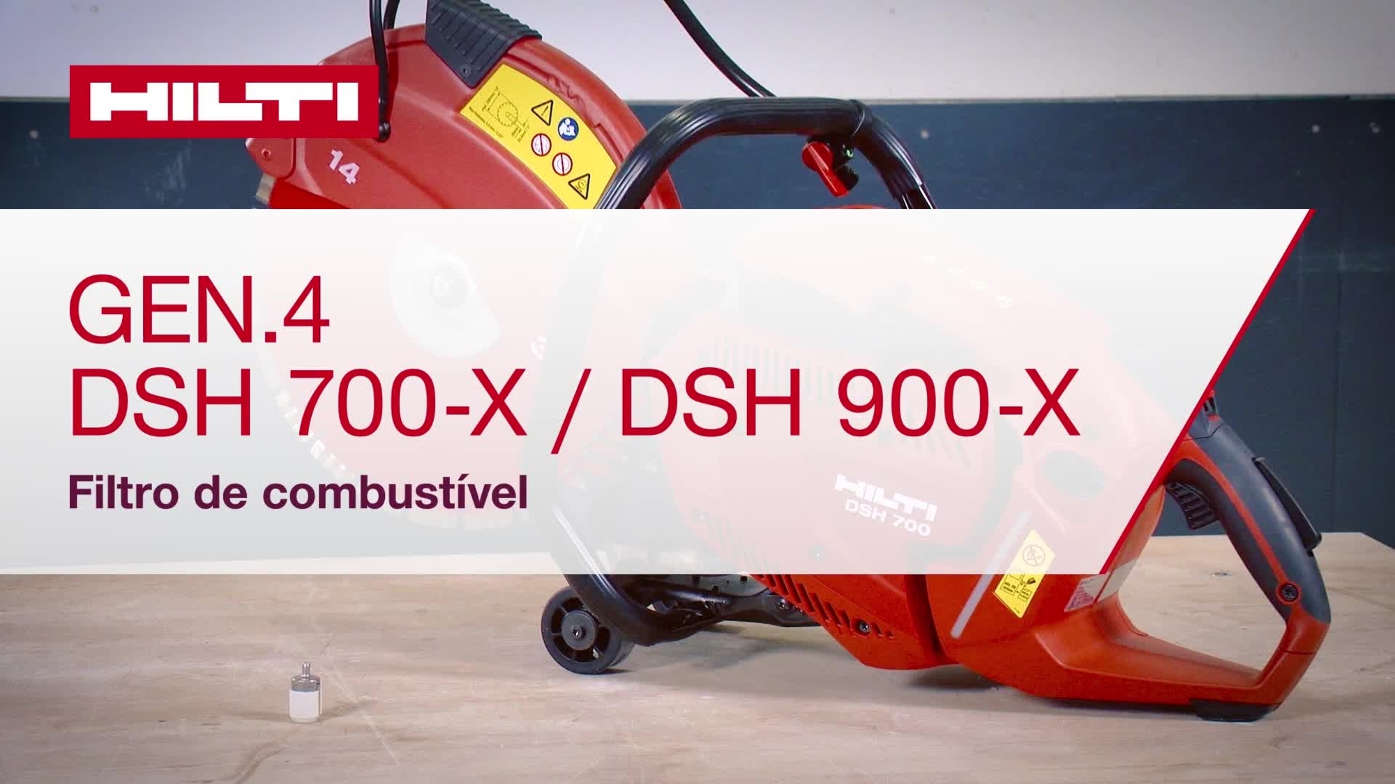 Vídeo instrutivo que mostra como abastecer o filtro das DSH 700-X / 900-X (G4)